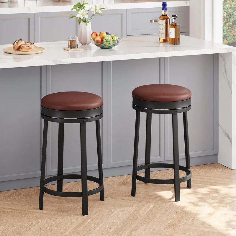 24&#39;&#39; Swivel Bar Stools Set of 2