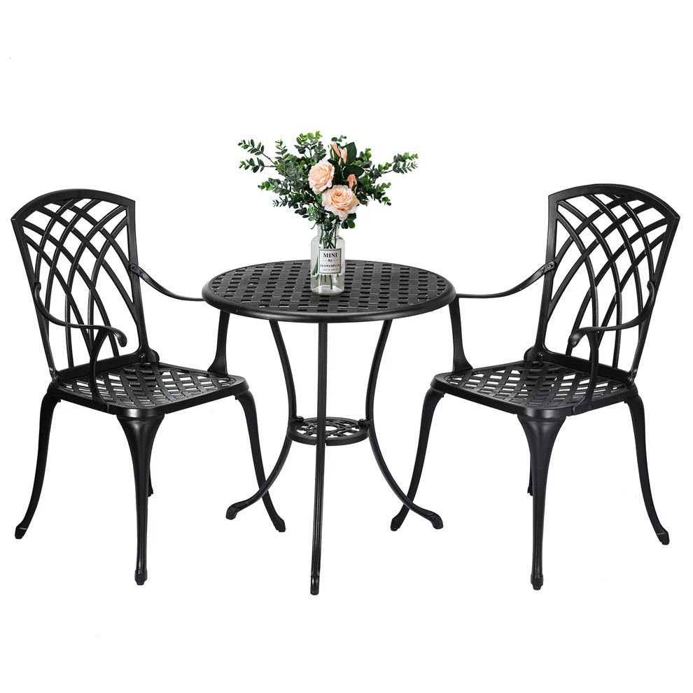 Patio Bistro Set with Umbrella Hole