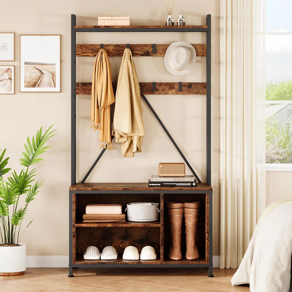 Hall Tree with Bench 36.41&quot;