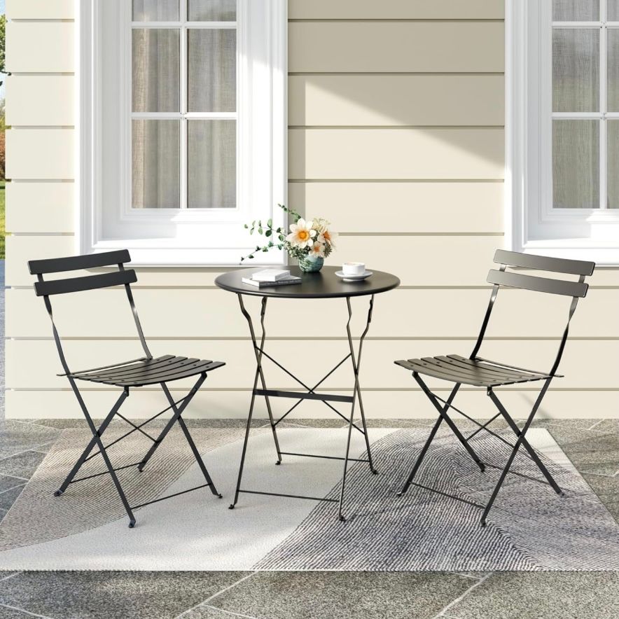 3 Piece Outdoor Folding Bistro Set