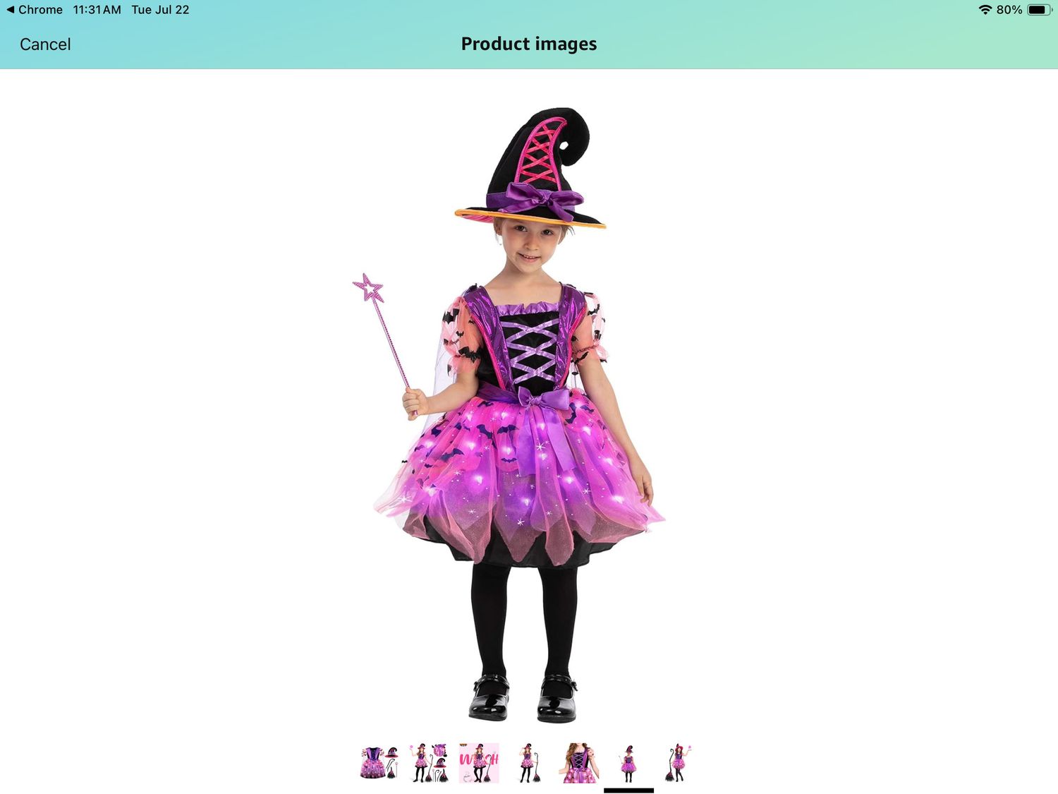 Halloween witch costume children