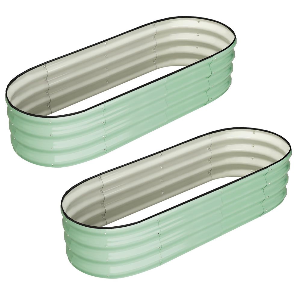 Raised garden beds - 4.5&#39;x2&#39;x2&#39; - 2 pk - light  green
