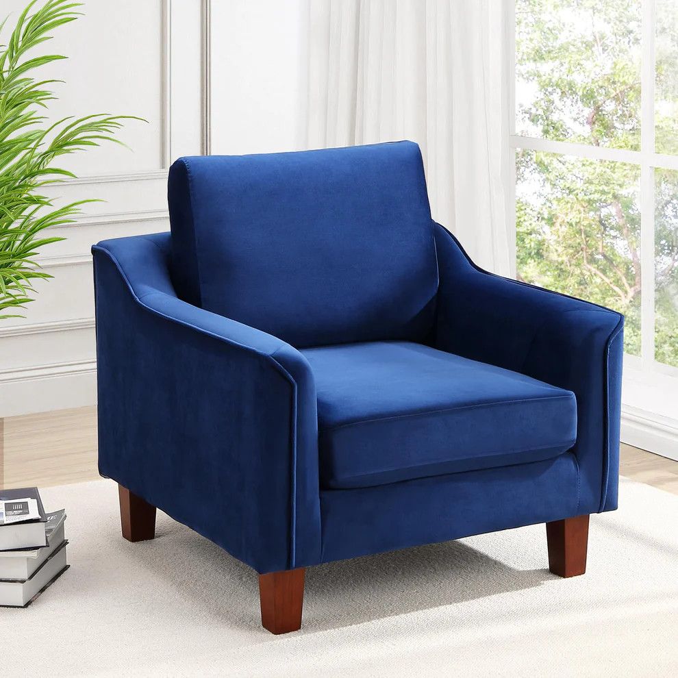 Mid Century Modern Velvet Accent Chair