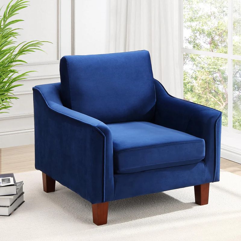 Mid Century Modern Velvet Accent Chair