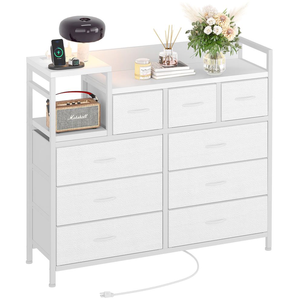 Dresser with charging station