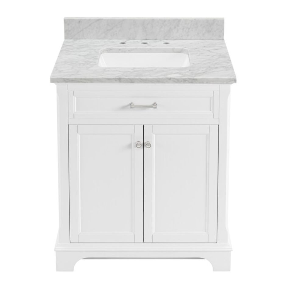 30in White Single Bathroom Vanity