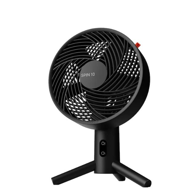 Sharper image black 3 speed oscillating black desk fan