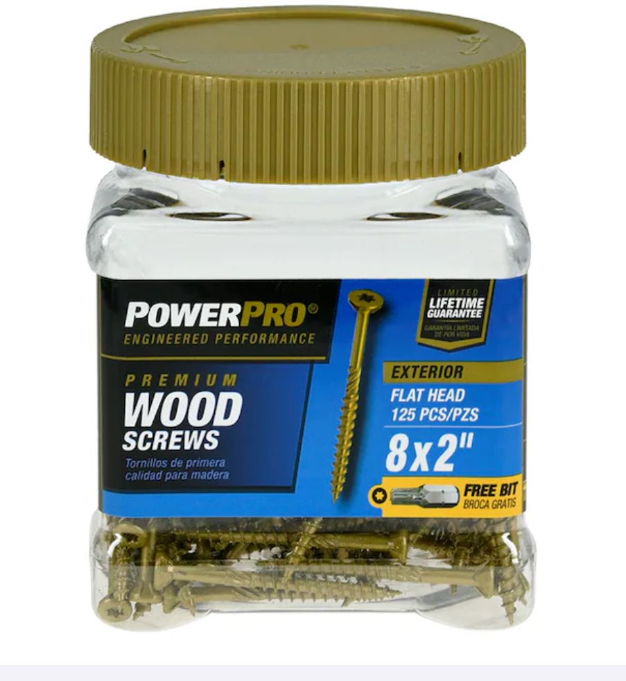 PowerPro Wood Screws 60 piece