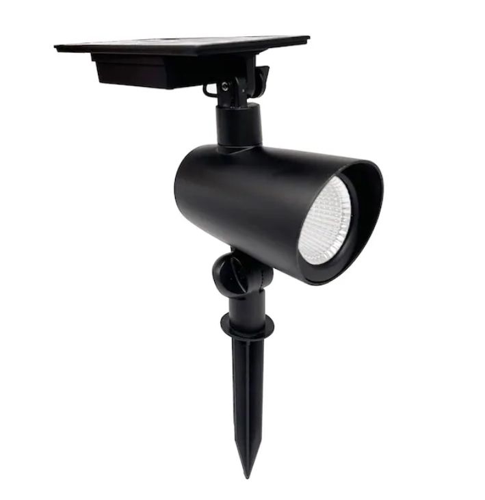 Harbor Breeze 180- Lumen black solar LED flood light