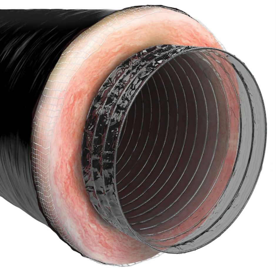 12in 25ft Black Jacket Flexible Duct