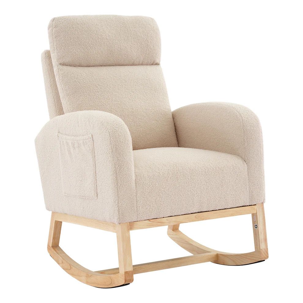 Nursery Wingback Rocking Glider Chair