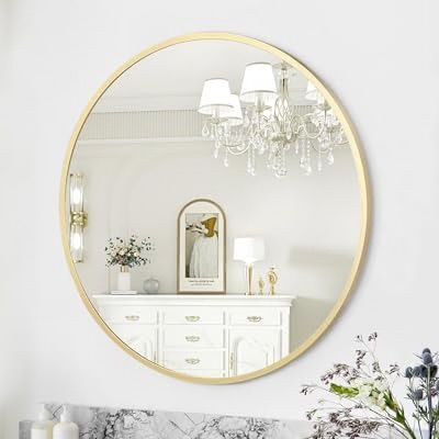 Gold Circle Mirror 32 Inch