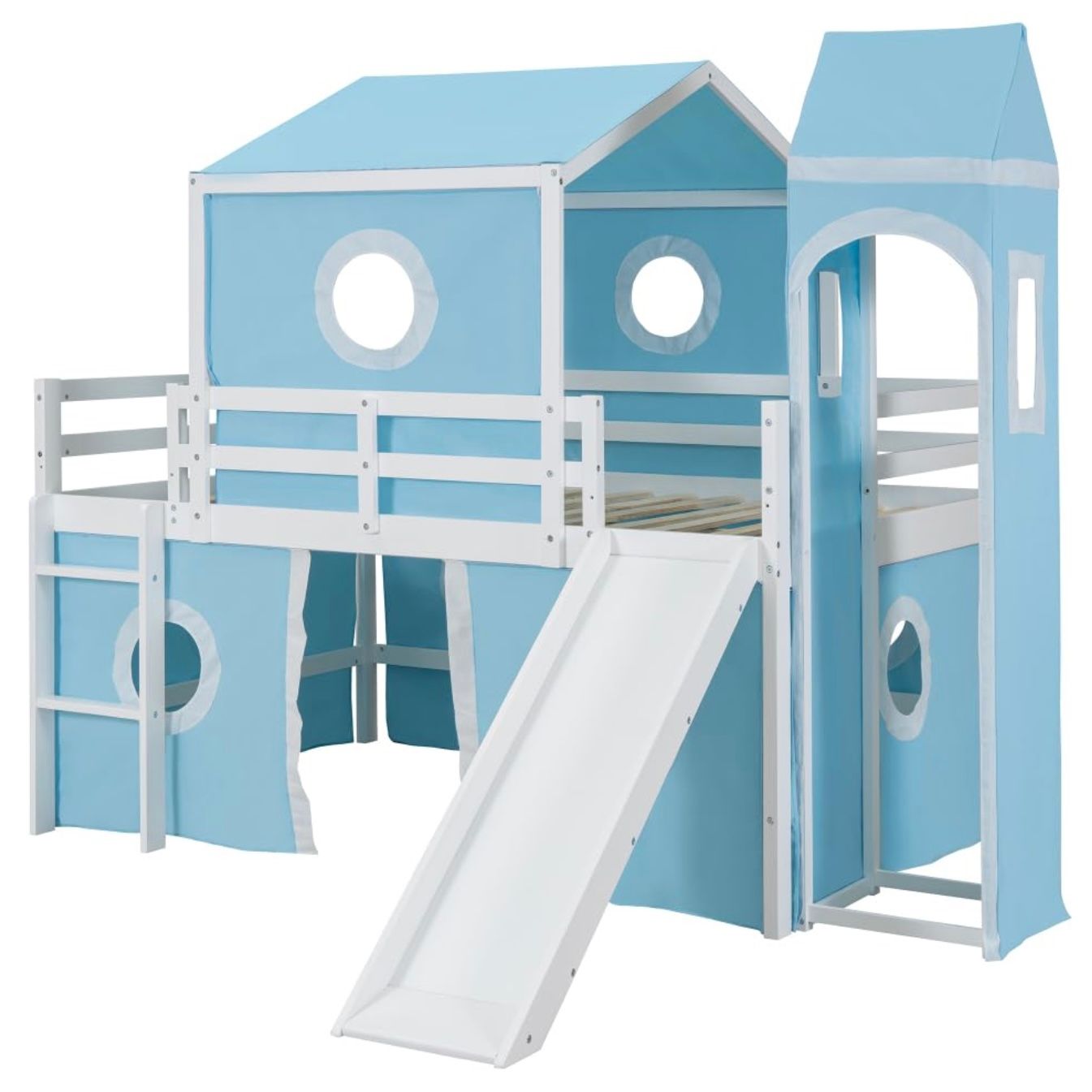 Full Size Loft Bed with Slide