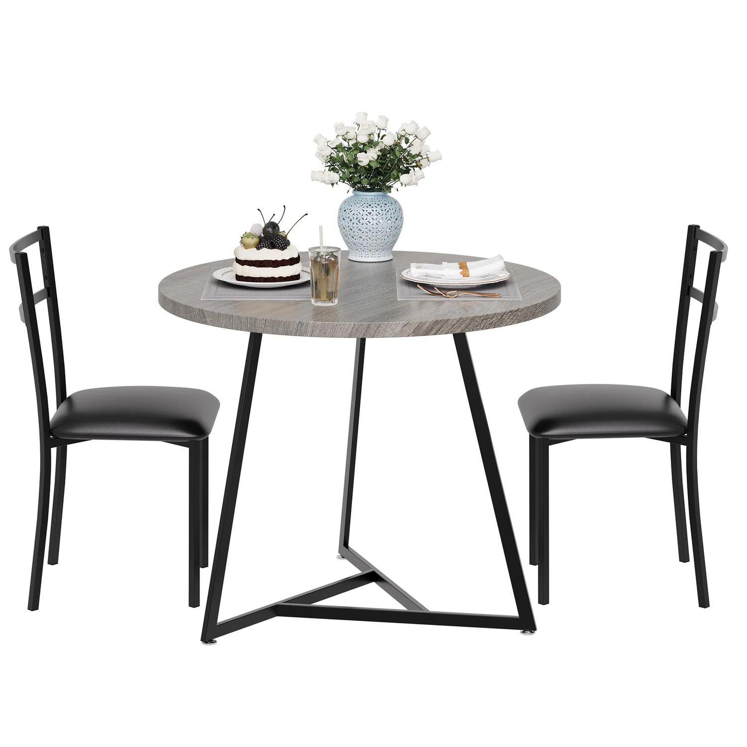 Round Dining Table Set for 2, Modern Kitchen