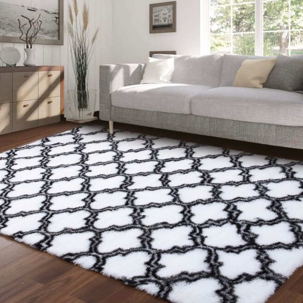 Shaggy Area Rug Large 8x10 Fluffy Rug