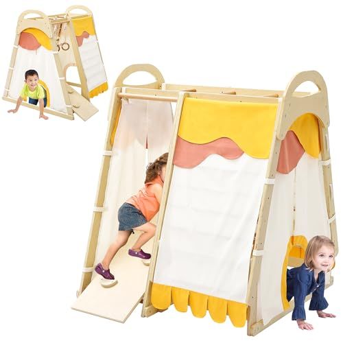 Wooden Toddler Indoor Gym Playset, 7-in-1