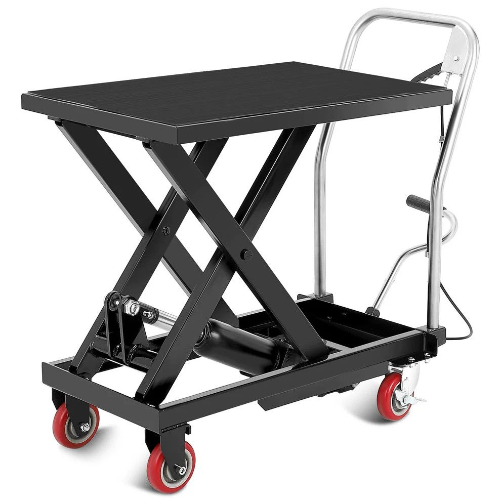 Hydraulic Lift Table Cart 500lbs Capacity 28.5&quot;