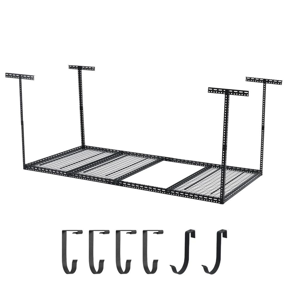 4x6 FT Overhead Garage Storage Rack, 22&quot;-40&quot; Height