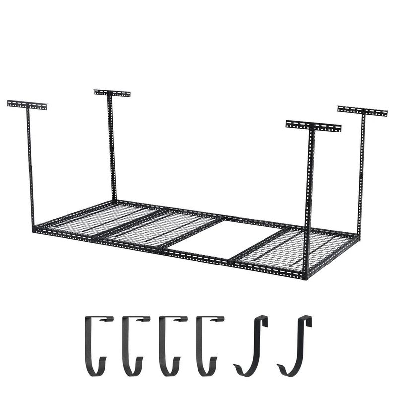 4x6 FT Overhead Garage Storage Rack, 22&quot;-40&quot; Height