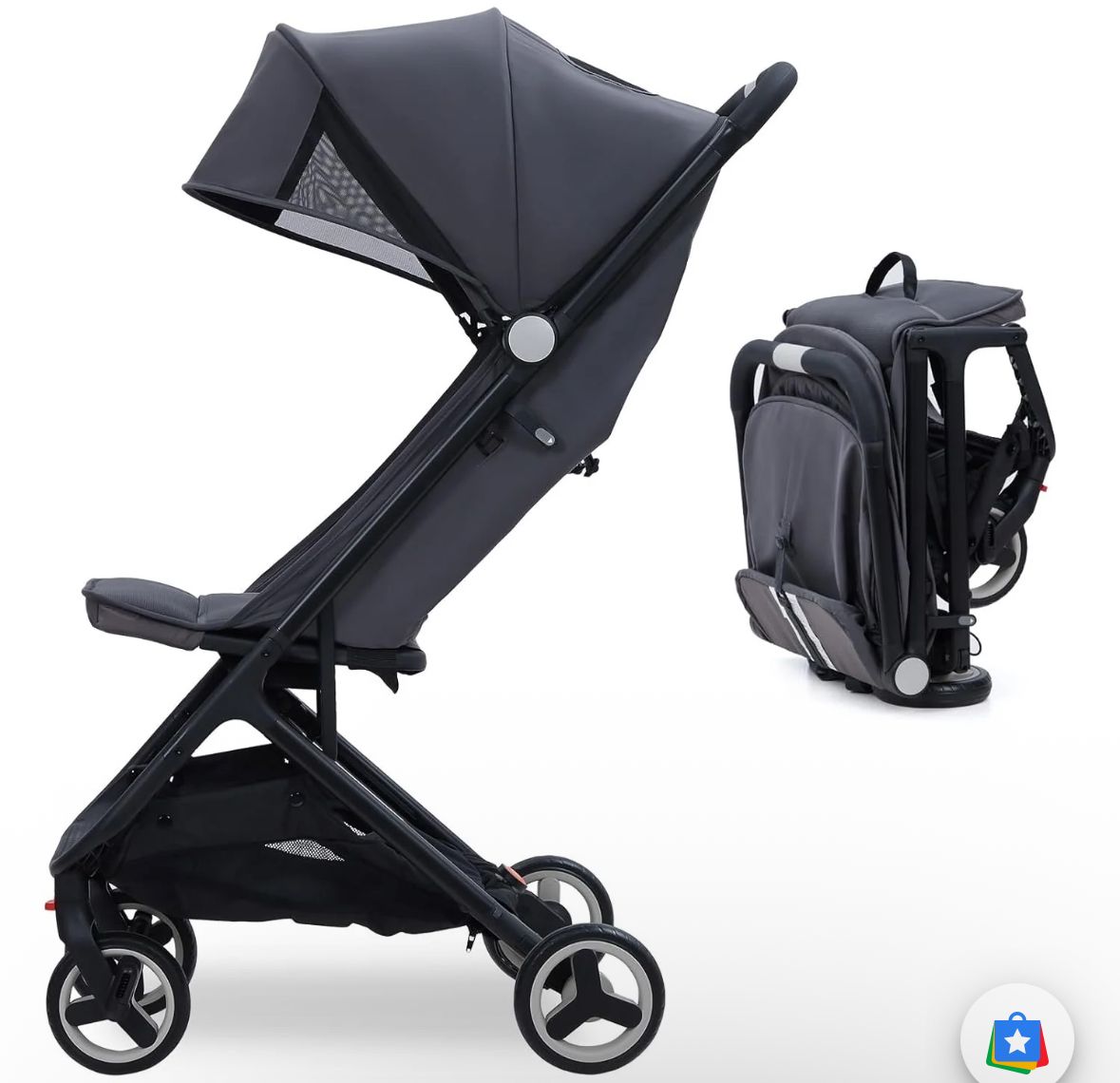 Quick fold baby stroller