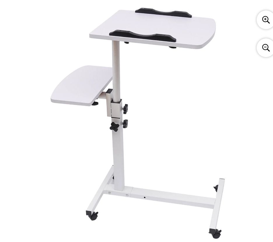 White adjustable tray table