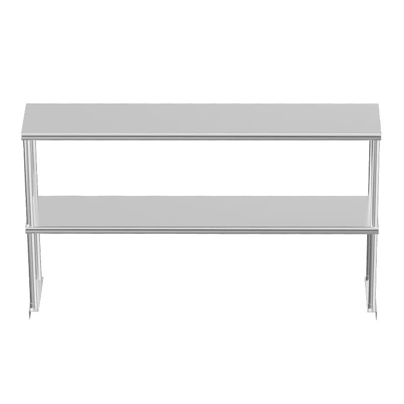 60&quot;L x 12&quot;W x 33&quot;H Stainless Steel Double Deck Overshelf
