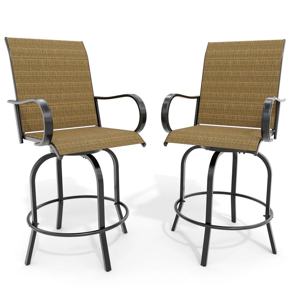 Outdoor Swivel Bar Stools Set of 2