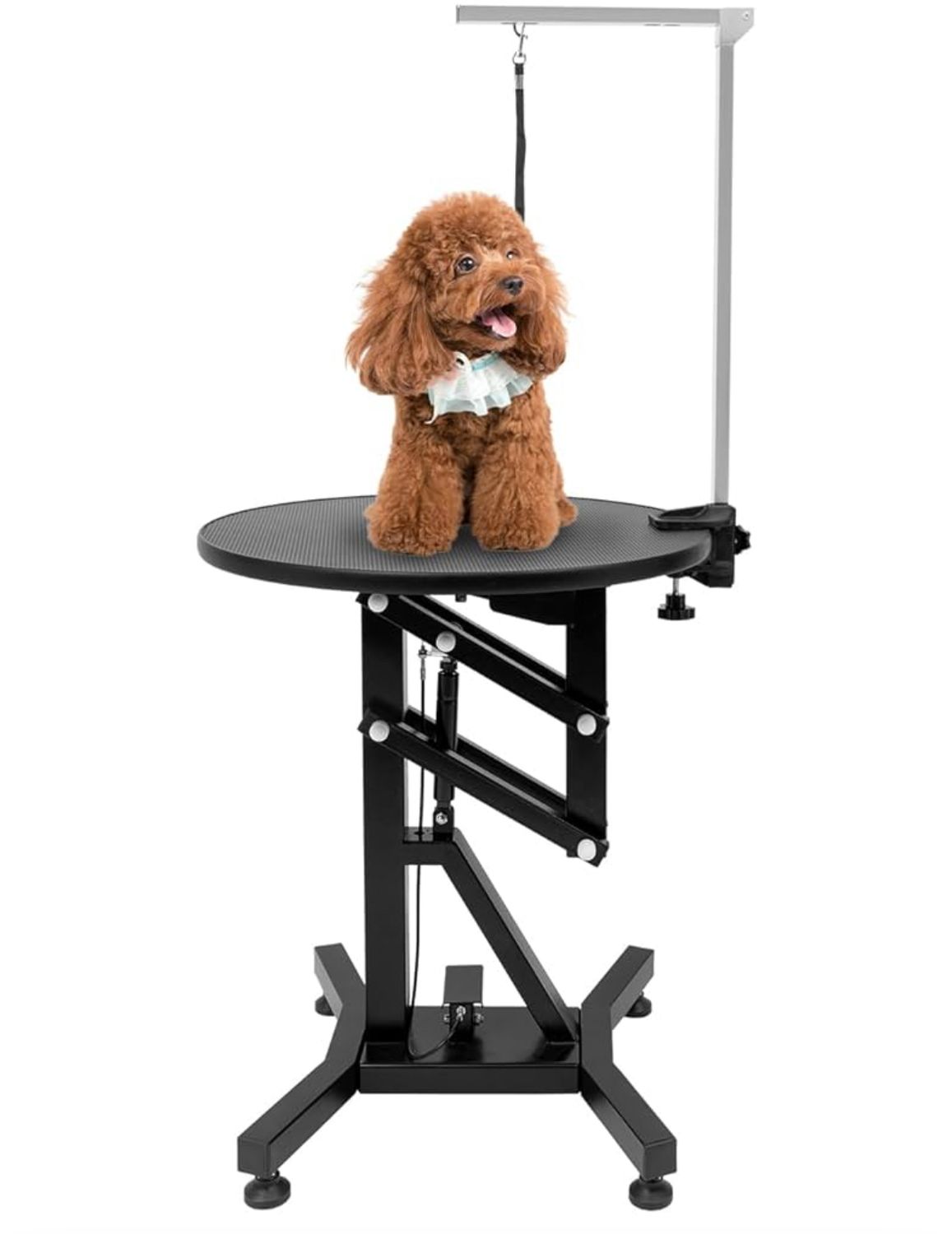 Hydraulic dog grooming table