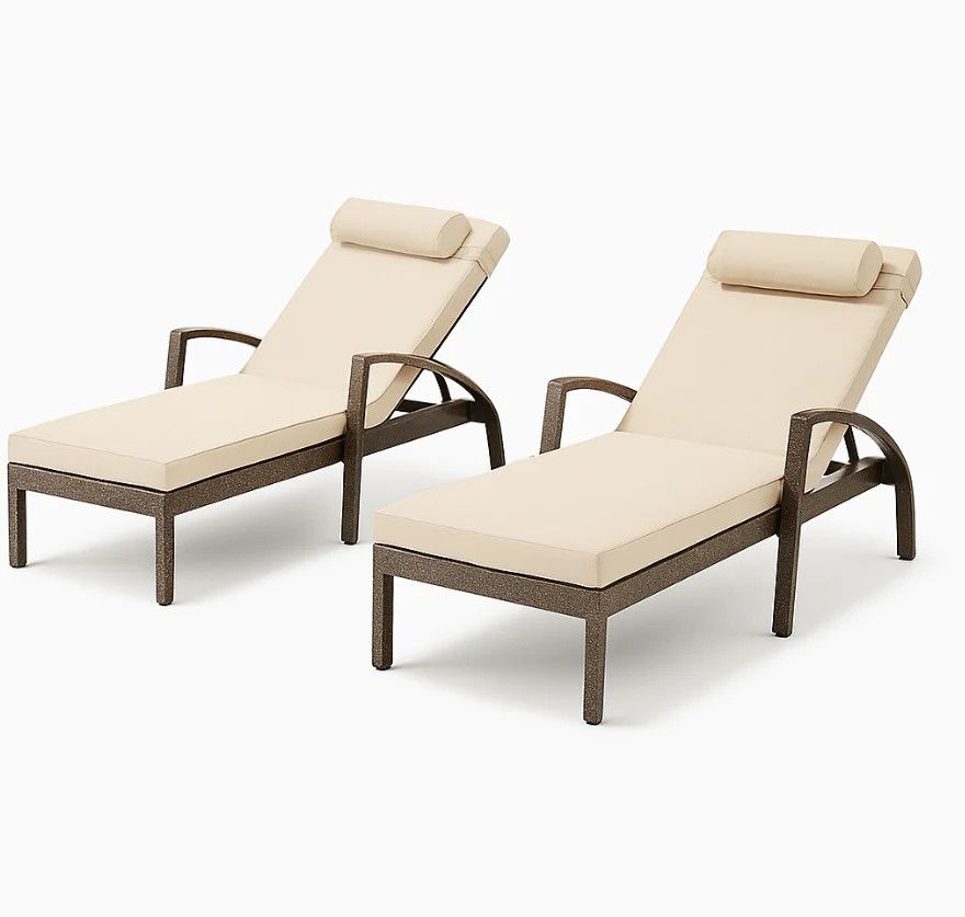 Outdoor Chaise Lounge Set of 2
