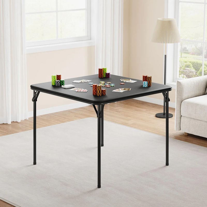 Portable Square Folding Table, 33.6-inch
