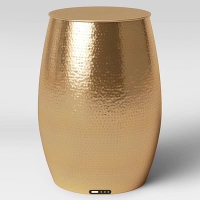 Hammered Metal Storage Patio Accent Table - Threshold