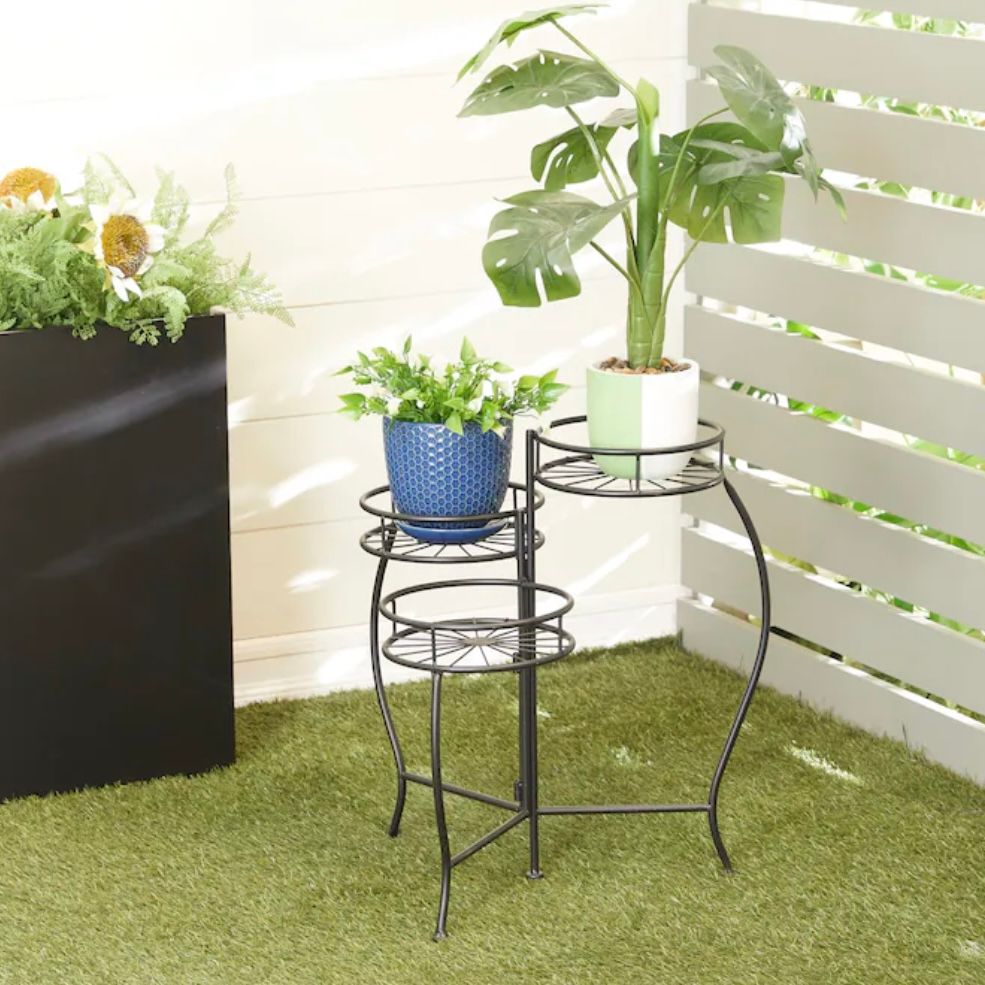 3 tier plant stand -black