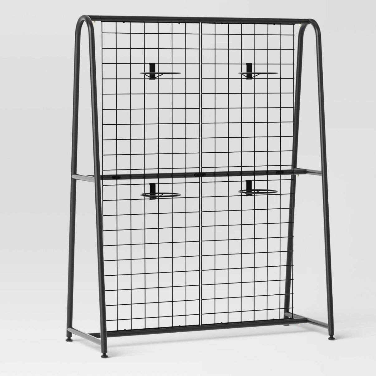 69.5&quot; A-Frame Outdoor Decorative Screen Black