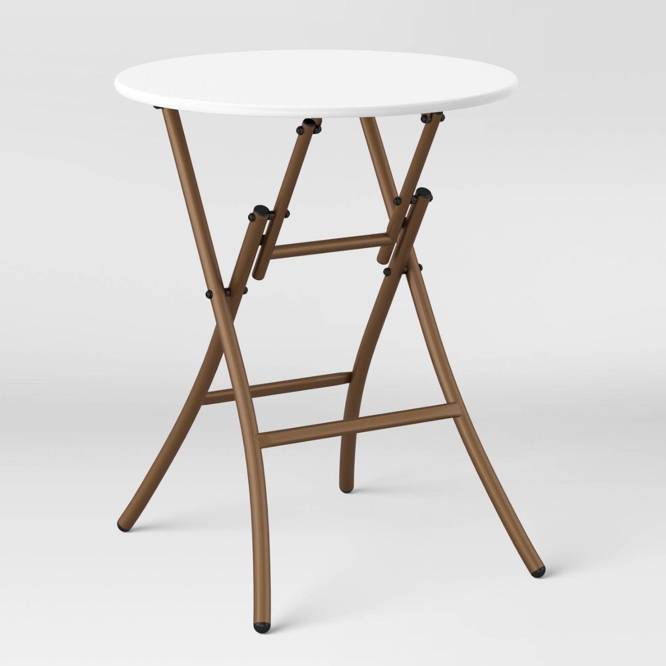 French Cafe Folding Round Patio Bistro Table White