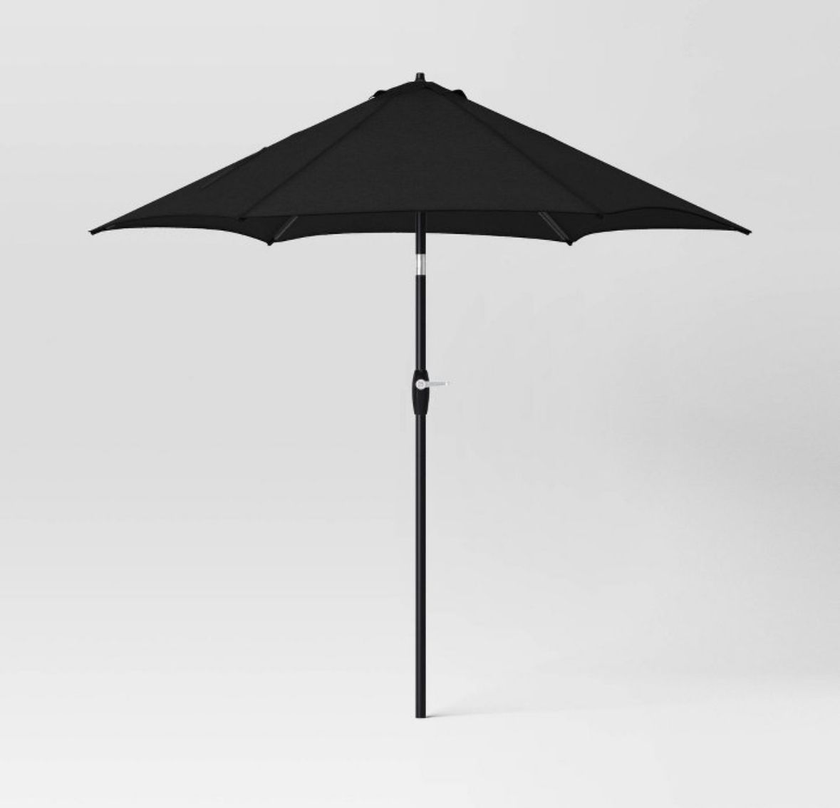 9&#39; Round Outdoor Patio Market Umbrella Black  - Threshold