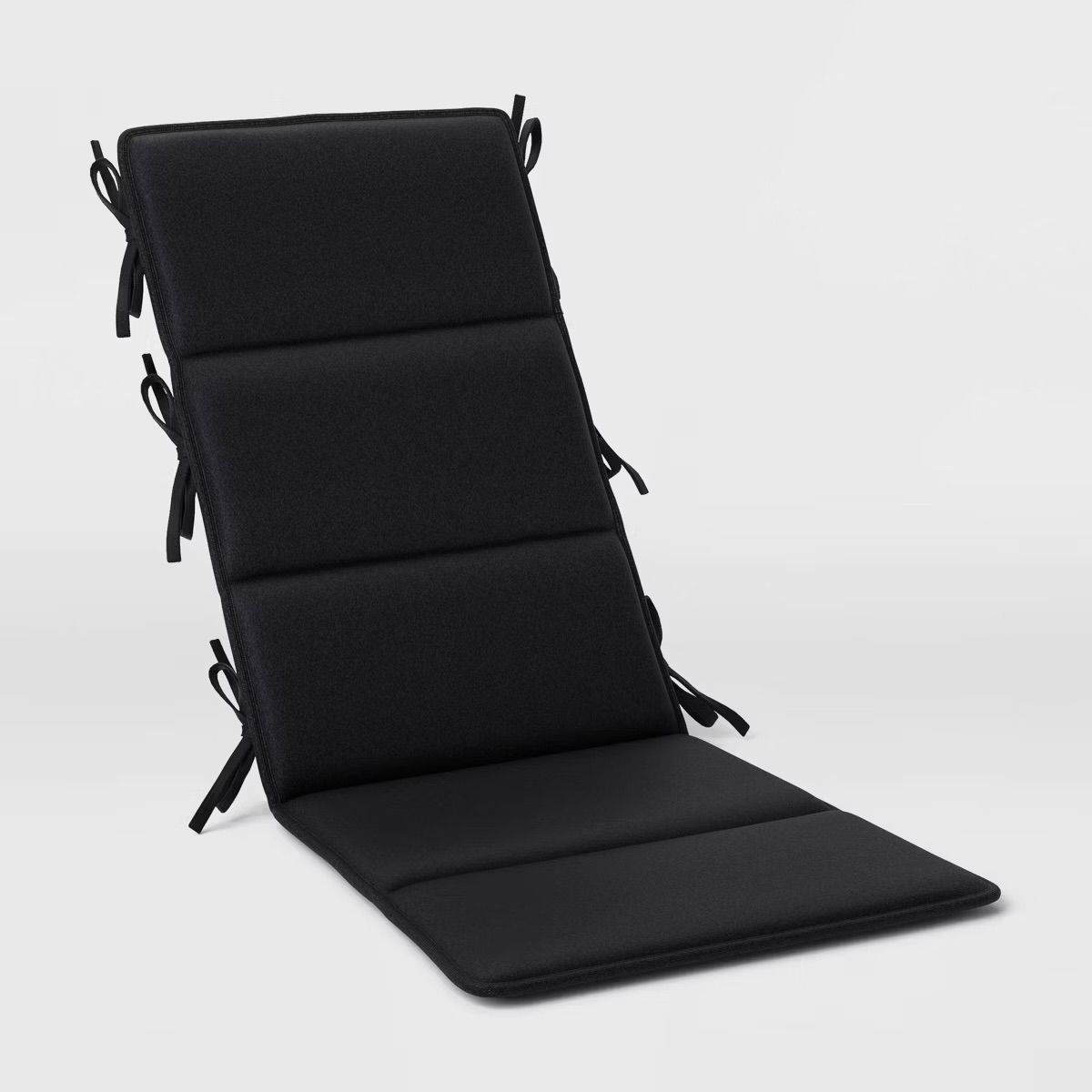 18.25&quot;x42&quot; Solid Adirondack Chair Cushion Black