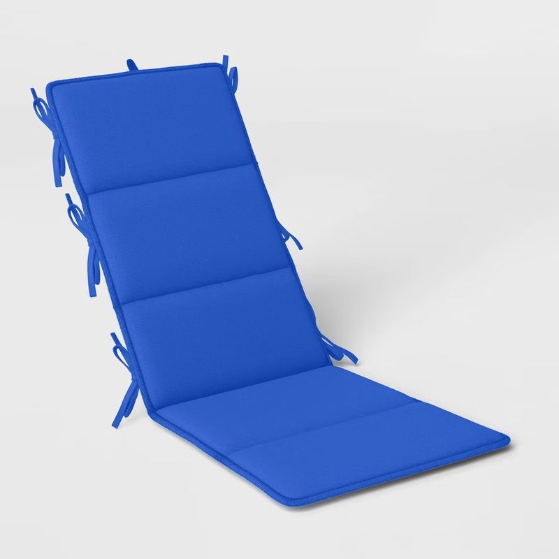 18.25&quot;x42&quot; Solid Adirondack Chair Cushion Cobalt Blue