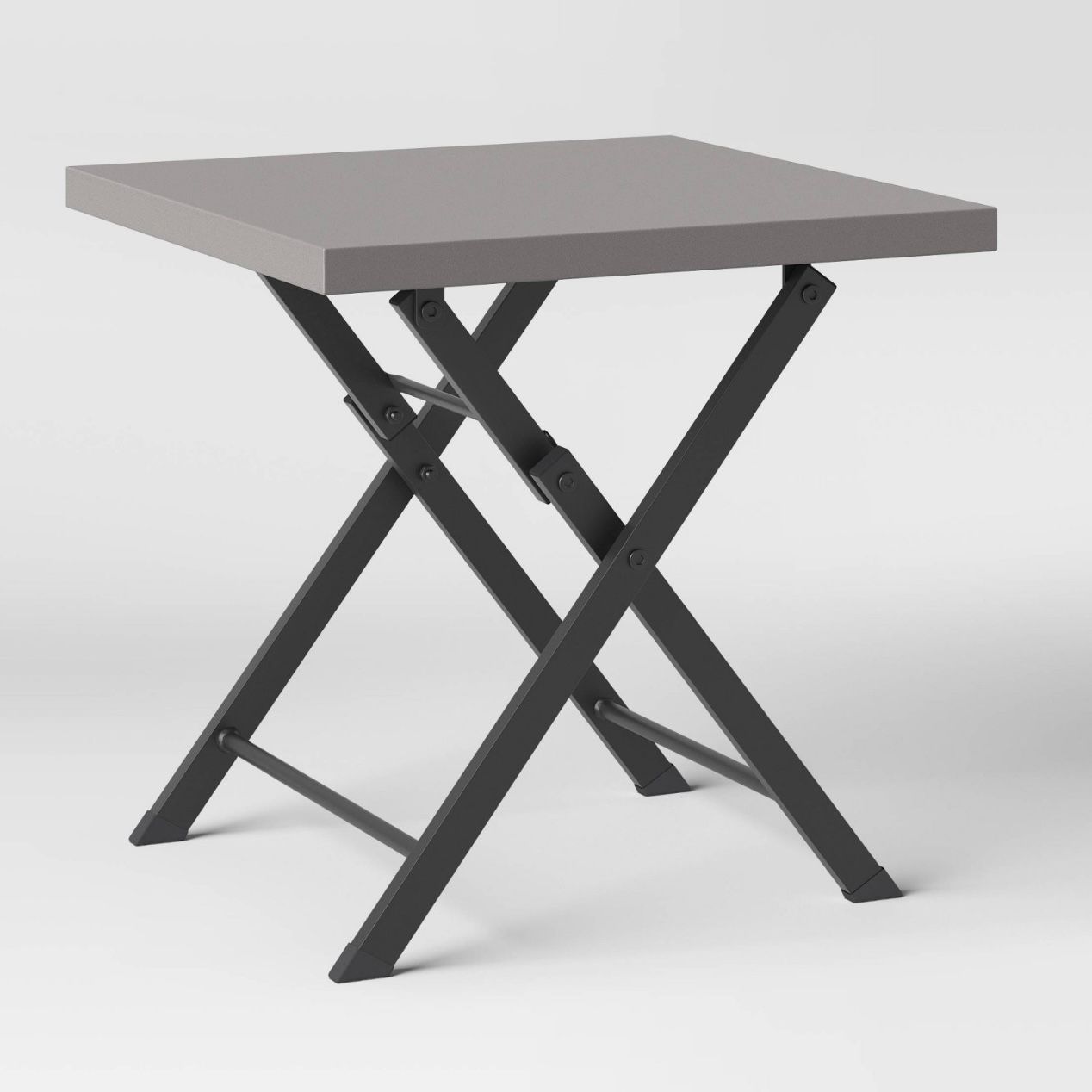 Henning Folding Patio Accent Table Brown