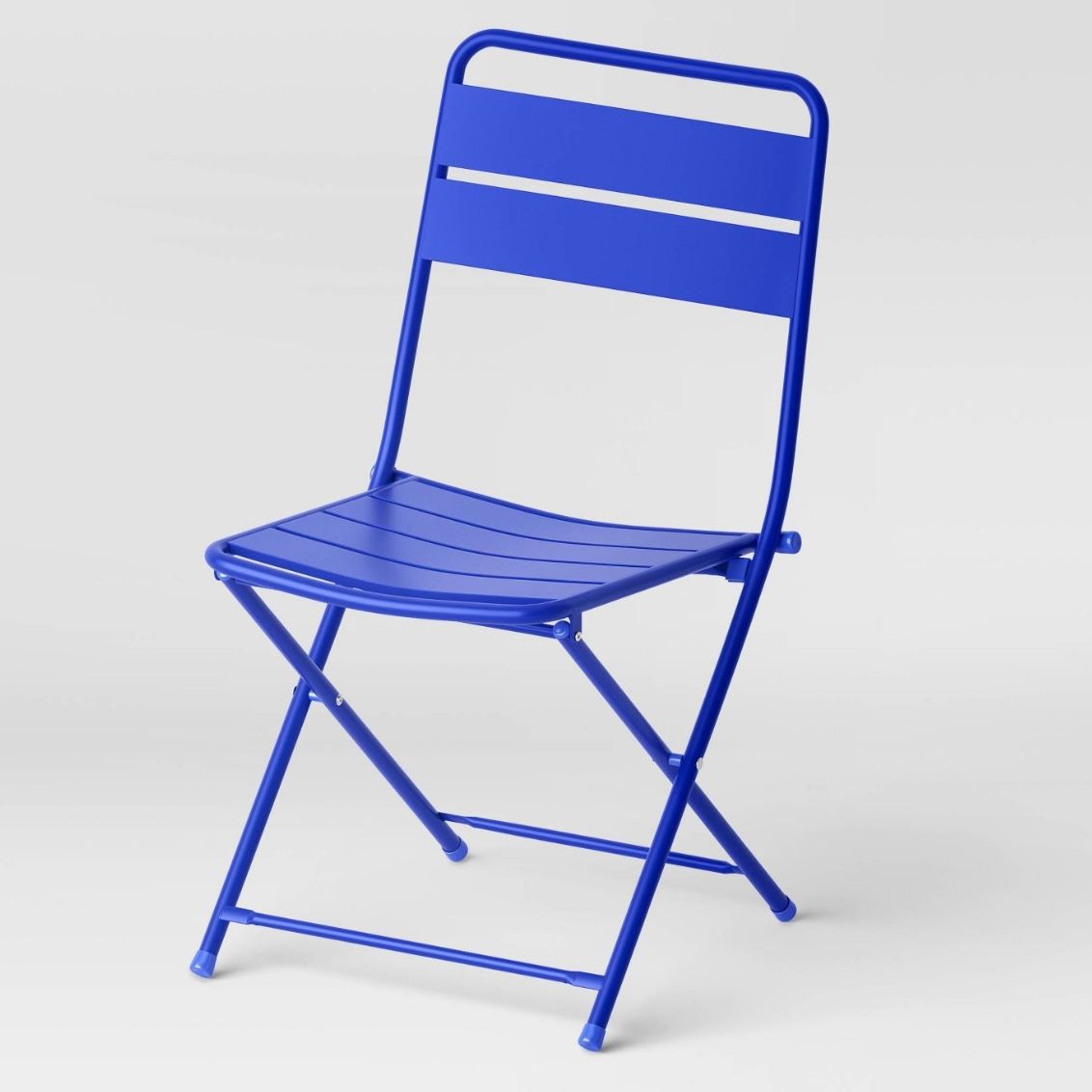 Metal Slat Folding Chair Blue - Room Essentials