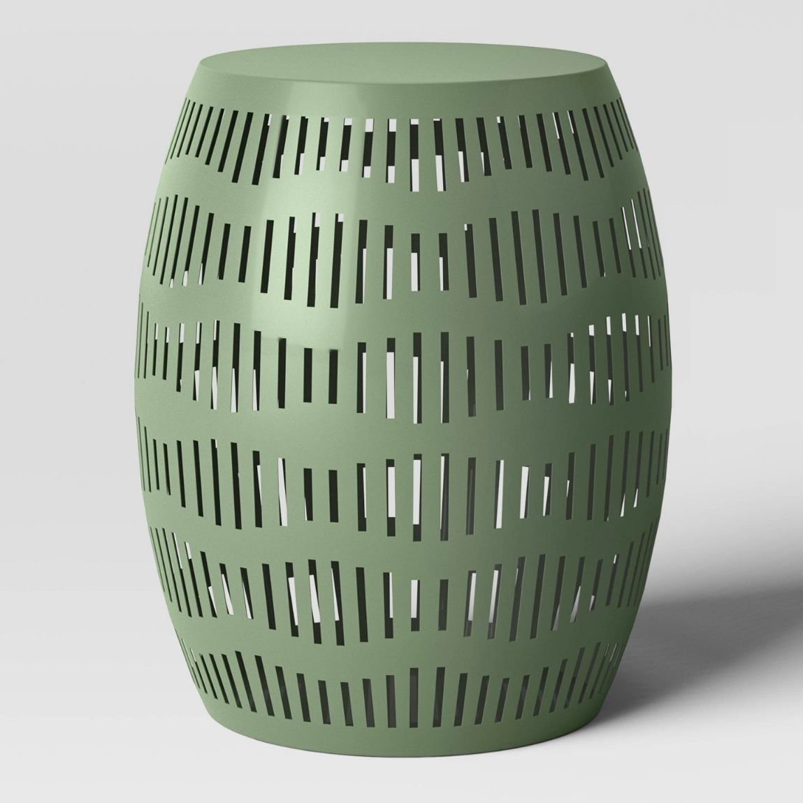 Metal Cutout Round Patio Table Green