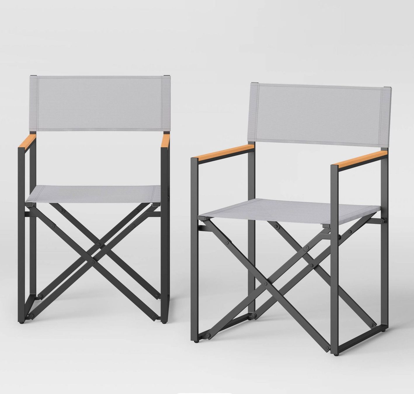 Henning Folding Patio Dinning Chair Gray - SET OF 2