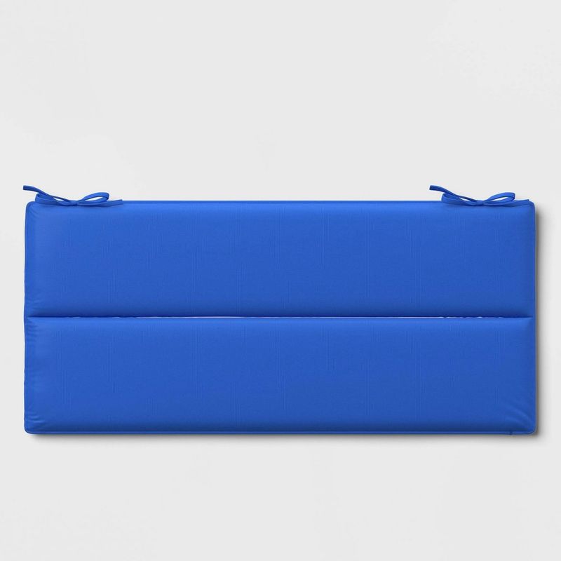 17&quot;x37&quot; Solid Outdoor Bench Seat Cushion Cobalt Blue