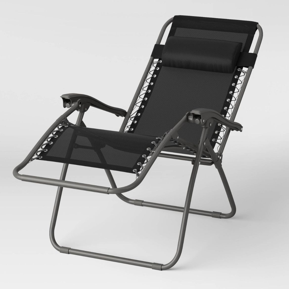 Zero Gravity Outdoor Portable Folding Lounge Chair Black - Room Essentials