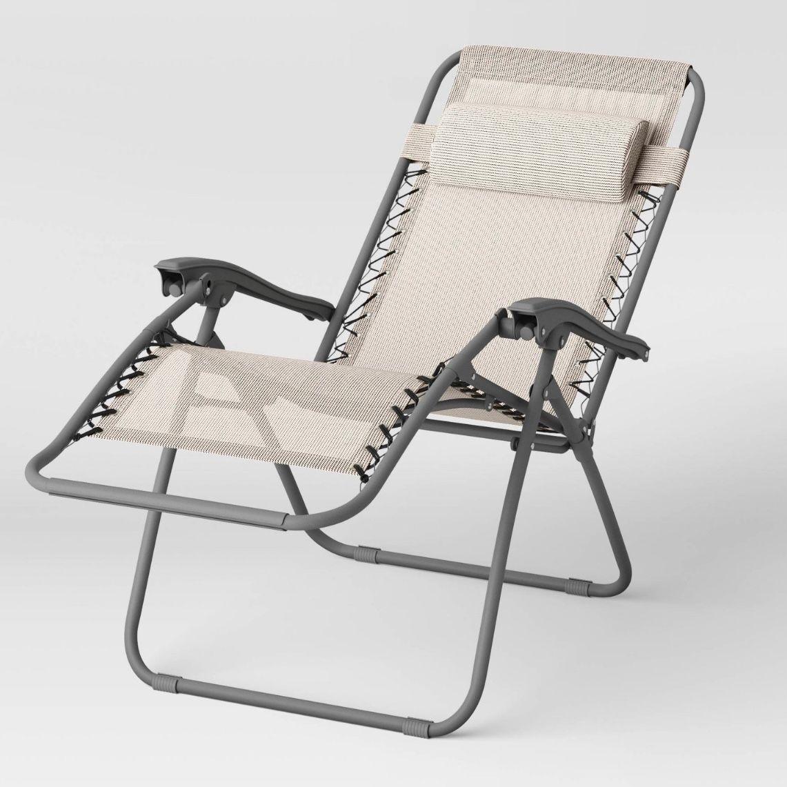 Zero Gravity Outdoor Portable Folding Lounge Chair Tan - Room Essentials