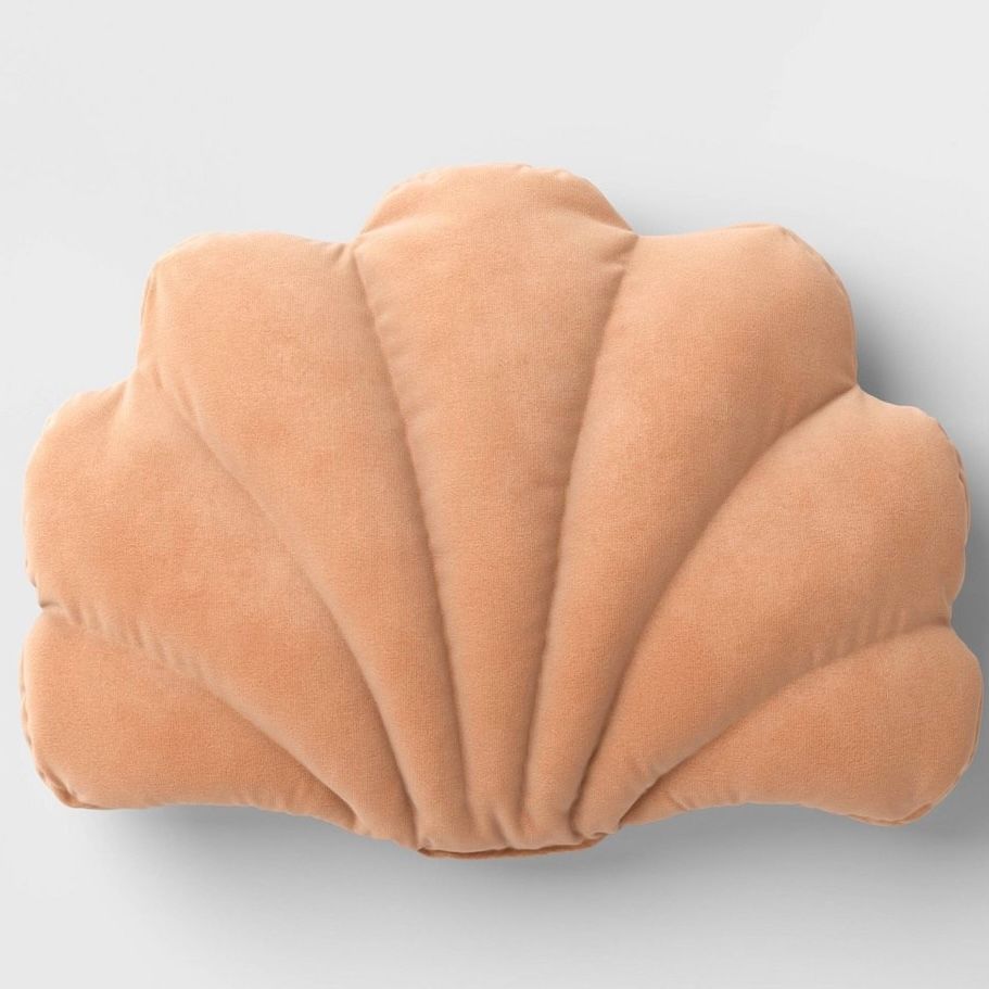 20&quot;x15&quot; Shell Outdoor Plush Pillow Peach