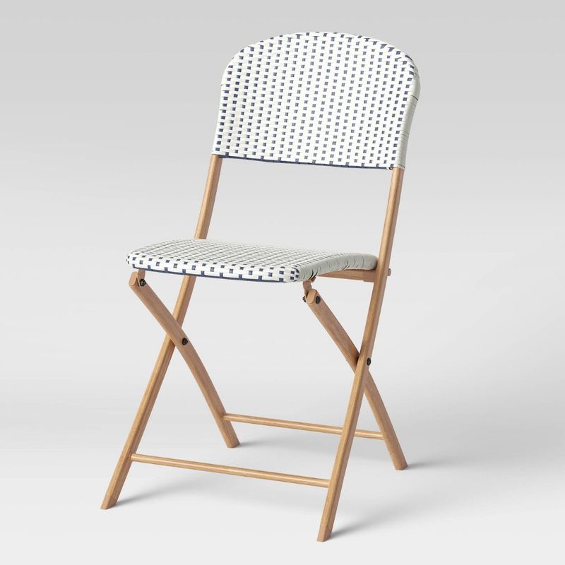 1pc French Cafe Outdoor Patio Dining Folding Chairs Beige - Threshold