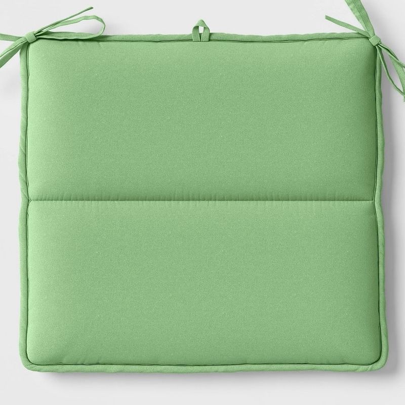 16&quot;x16&quot; Solid Outdoor Chair Seat Cushion Sage Green