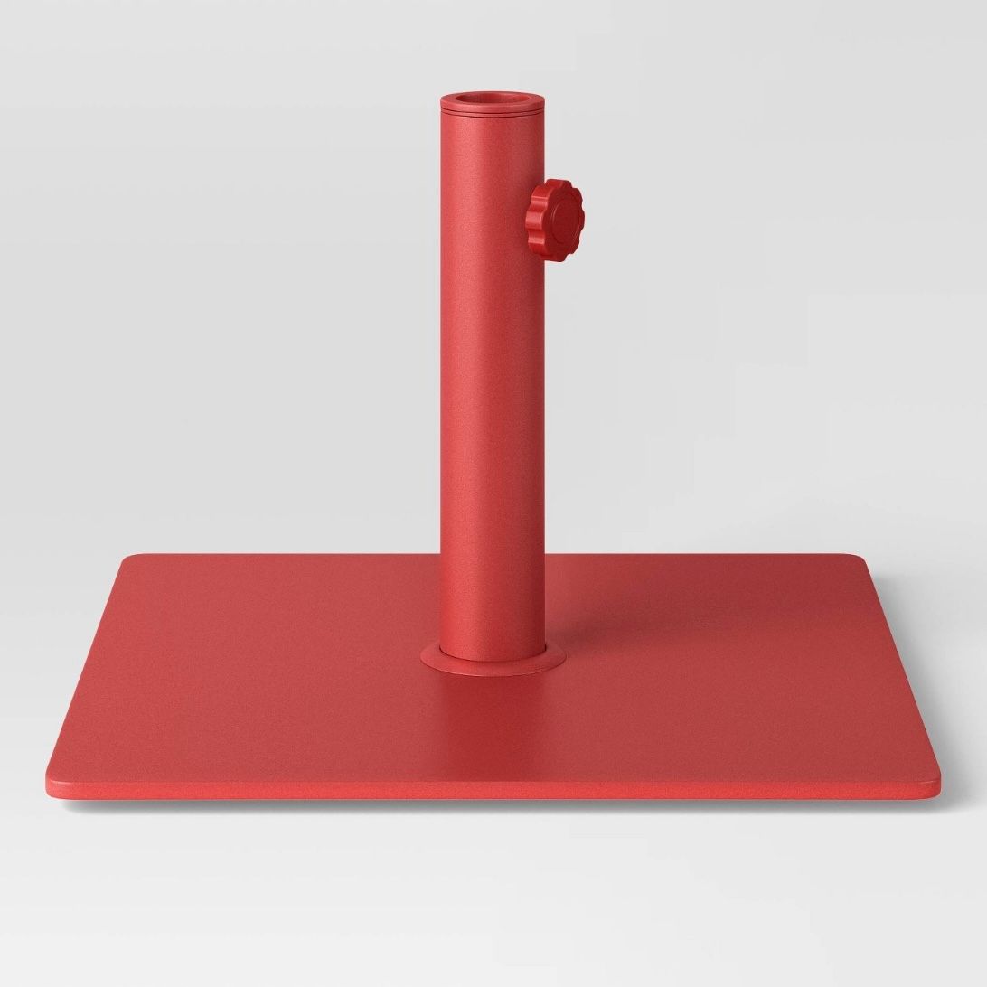 25lbs Steel Square Outdoor Patio Market Umbrella Bases Red