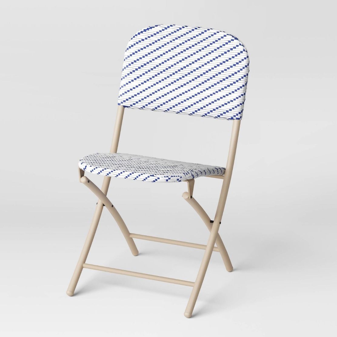 1pc French Cafe Outdoor Patio Dining Folding Chairs Beige - Threshold