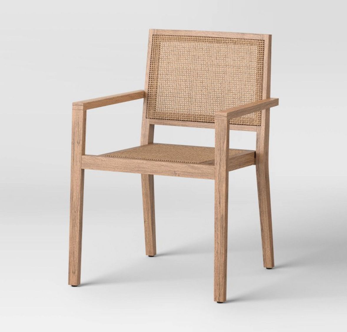 Wood Caning Stackable Patio Chair - SINGLE